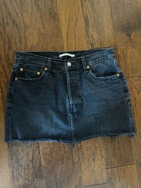 Levi's Black Denim Mini Skirt